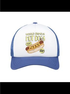 Parke Blue & White 'World Famous Hot Dogs”  Hat